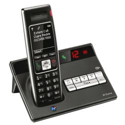 BT Diverse 7450 DECT Cordless Telephone with Answer Machine Black