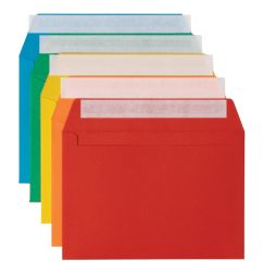 Viking Design 120gsm C6 Peel Seal Plain Envelope Assorted 25 pk