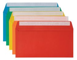 Viking Design 120gsm DL Peel Seal Plain Envelope Assorted 25 pk