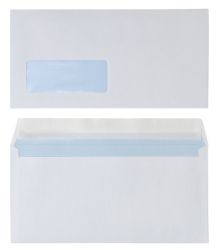 Viking Window DL 110x220mm 90gsm Peel and Seal White Business Envelopes 100 pk