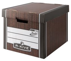 R Kive Prestotm Tall Storage Box Wood grain Pack of 10  2 FREE