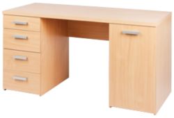 Deluxe Executive Workstation Desk Beech