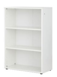 2 Shelf White Bookcase from the Black and White Office Collection