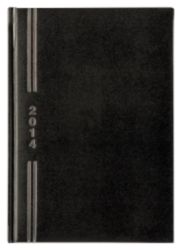niceday Quarto Week to View and Appointments Diary Padded Cover 2013 Black 