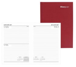 Niceday Standard Diaries A5 Day a Page Burgundy