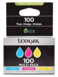 Lexmark 100 Ink Cartridge Multipack 3 Colour   14N0849