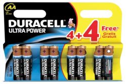 Duracell Ultra Power MX1500 Alkaline AA Batteries Pack of 4  4 Free