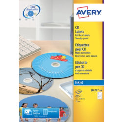 Avery Inkjet CDDvd Labels 100pkJ8676 100 