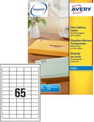 Pack 25 Avery Mini Inkjet Labels 381 X 212mm 