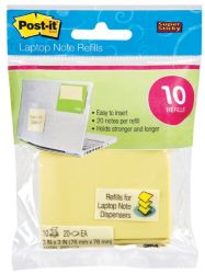 Post It Laptop Note Dispenser Refill Pack 20 Sheets Each Per Pack Pack Of 10