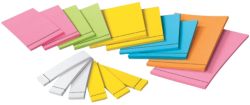 Post It Super Sticky Label Pads 4 Sizes In Assorted Neon Colours