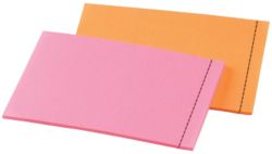Post it Super Sticky Labelpad 73 x 117 mm orange pink 2 pads 50 labels