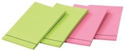 Post it Super Sticky Labelpad 476 x 73 mm Pink Green 4 pads 100 labels