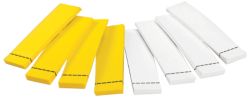 Post it Super Sticky Labelpad 158x571mm Yellow White 8 pads 200 labels