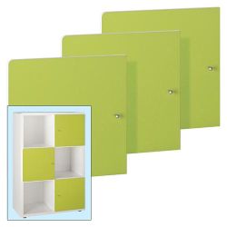 Optional 3 doors for bookshelf EASY lime green 