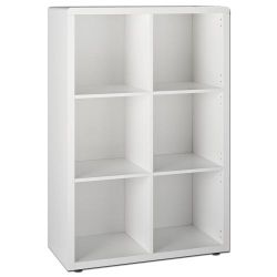 6 compartment bookshelf reversible EASY white lime green 