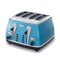 DeLonghi Icona 4 Slice Toaster Azure Blue