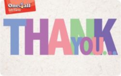 One4all Thank you Gift Card 