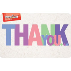 One4all Thank you Gift Card 
