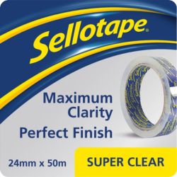 Sellotape Super Clear Tape 24mm x 50m