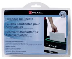 Rexel Shredder Oil Lubricant Sheets Pack of 12