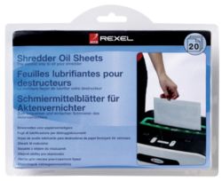 Rexel Shredder Oil Lubricant Sheets Pack of 20