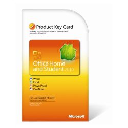 XBox 360 Microsoft Office 2010 Home and Student 1 User Product Key Card 