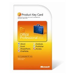 XBox 360 Microsoft Office 2010 Professional 1 User Product Key Card 