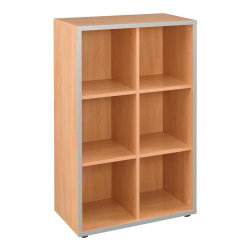 6 compartment bookshelf reversible STRIPE Applewoodgrey 