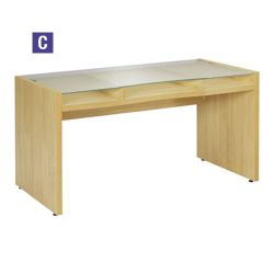 Home Collection Glass Top Desk H750 x W1430 x D710mm 