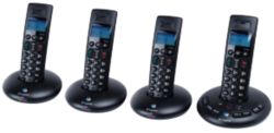 BT Graphite 2500 Quad DECT Digital Cordless Telephone with Answer Machine Black