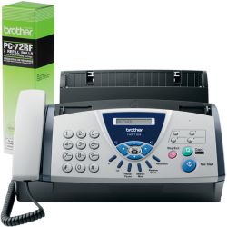 Brother FAX T104 Fax Machine and Brother PC72RF Ribbon Bundle 
