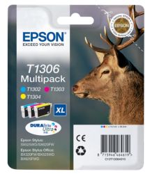 Epson T1306 Cyan Magenta Yellow Printer Ink Cartridge T130640