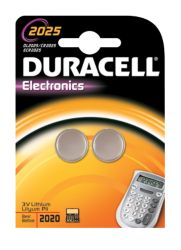 Duracell Coin Cell Lithium Battery CR2025 3V Pack of 2 