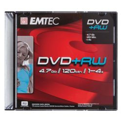 EMTEC Recordable DVDRW in Slim cases 47Gb 120 Min 4X 10pk
