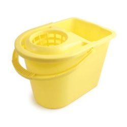 12 Litre Mop Bucket and Wringing Attachment Yellow 