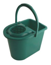 12 Litre Mop Bucket and Wringing Attachment Green 