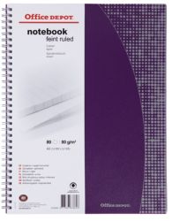 Office Depot A4 80gsm 80 Sheet Ruled Polypropylene A4 Twinwire Notebook