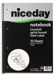 Office Depot A4 70gsm 50 Sheet 95 Recycled Ruled A4 Twinwire Notebook 5 pk