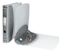 Hermes Polypropylene Mini Lever Arch Files A4 Metallic Silver