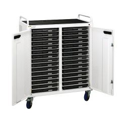 Bretford Advanced 30 Bay Laptop Storage Recharge and Update Unit Trolley with Electronic Power Management System 