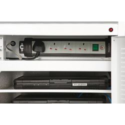 Bretford Advanced 16 Bay Laptop Storage Recharge and Update Unit Trolley with Electronic Power Management System 