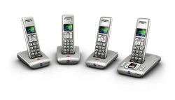 BT Synergy 6500 Quad DECT Cordless Phone with Answer Machine Titanium Silver