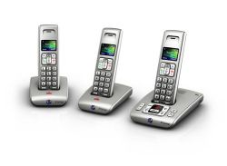 BT Synergy 6500 Trio DECT Cordless Phone with Answer Machine Titanium Silver