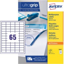 Avery Multifunctional Labels 381 x 212mm 65 Labels Per Sheet 100 Sheets per Box 