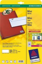 Avery Mini Laser Labels 356 x 169mm 80 Labels Per Sheet 25 Sheets Per Pack 