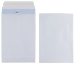 Enduro Tear Resistant 229 x 324 x 25 Pocket Gusset Peel Seal Envelopes White 20 bx