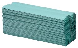 Maxima Hand Towels 1 Ply Green Case of 20 Sleeves