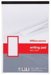 Office Depot A4 60gsm Headbound Ruled Margined Unpunched Writing Pad 100 Sheets Ruled 5 pk