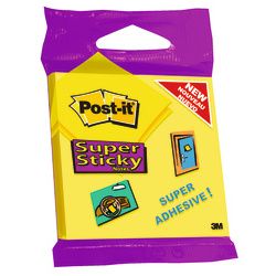 Post it Super Sticky Notes Ultra Yellow 76 x 76 75 Sheets Per Pad 